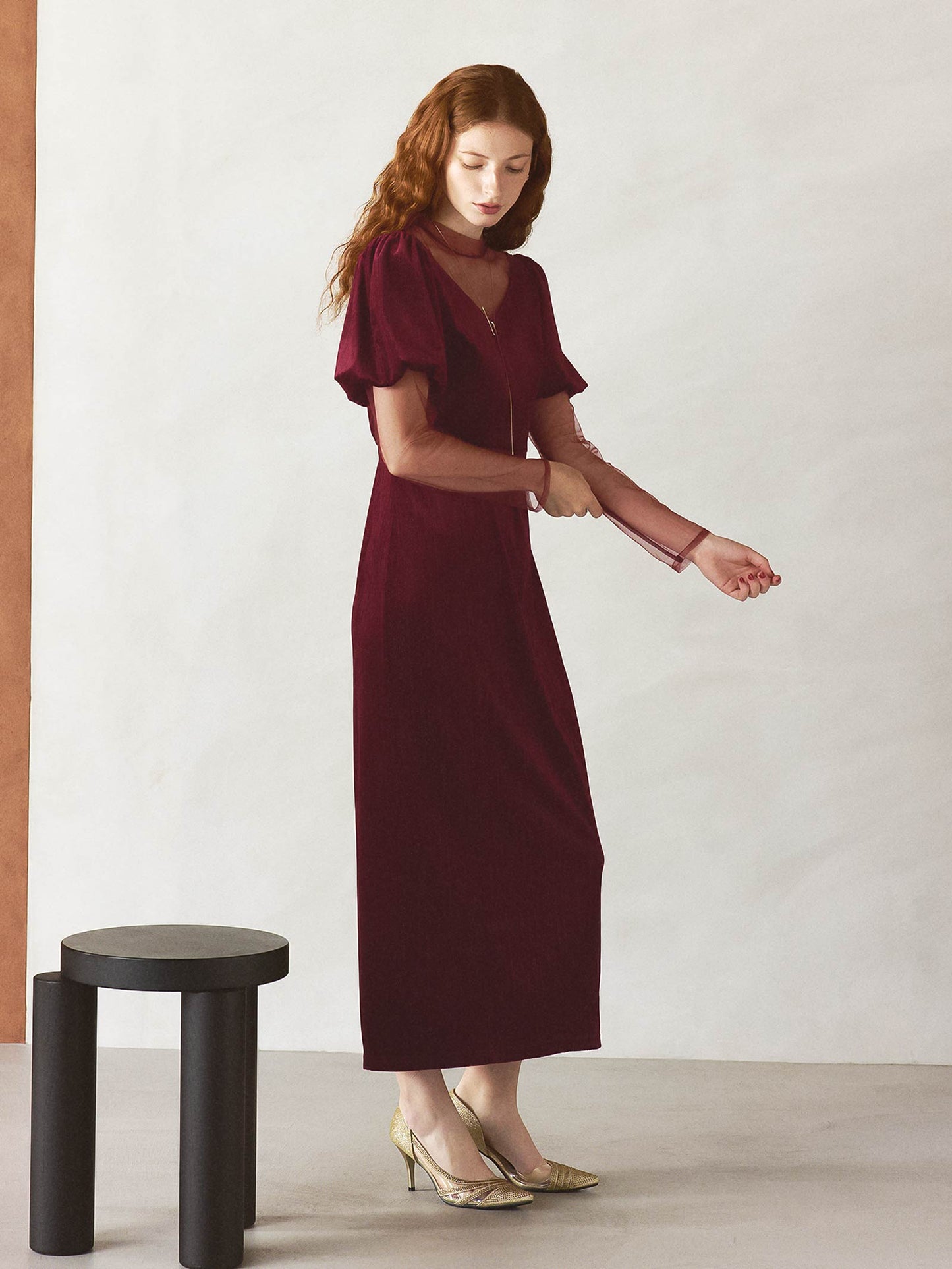 lame velvet dress / ラメベロアドレス