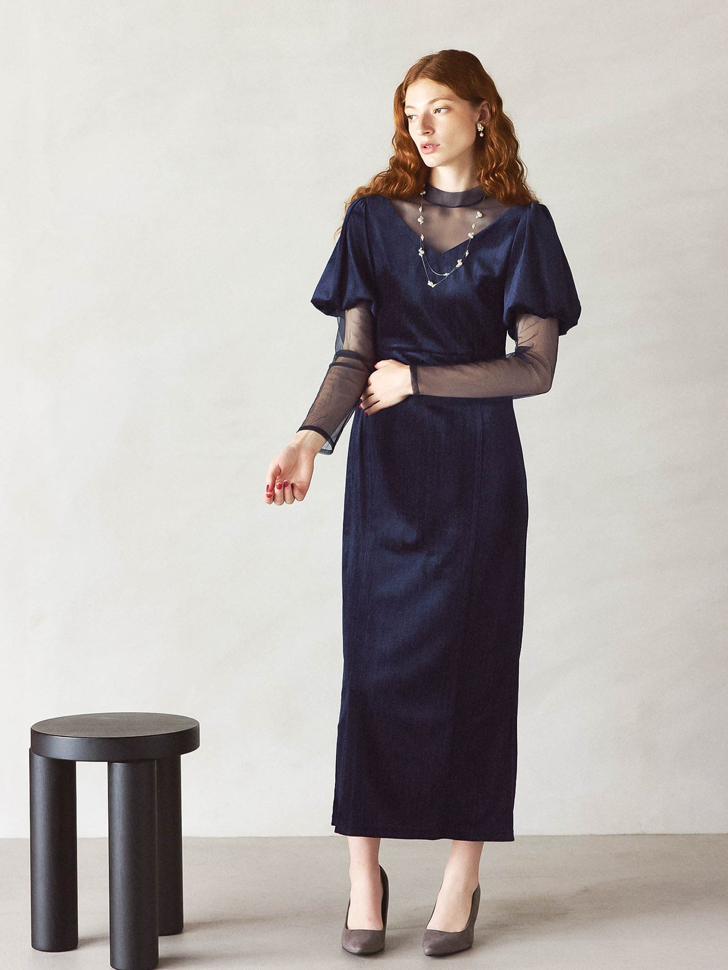 lame velvet dress / ラメベロアドレス