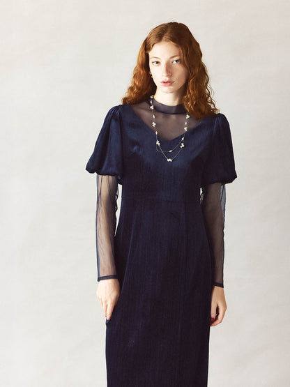 lame velvet dress / ラメベロアドレス