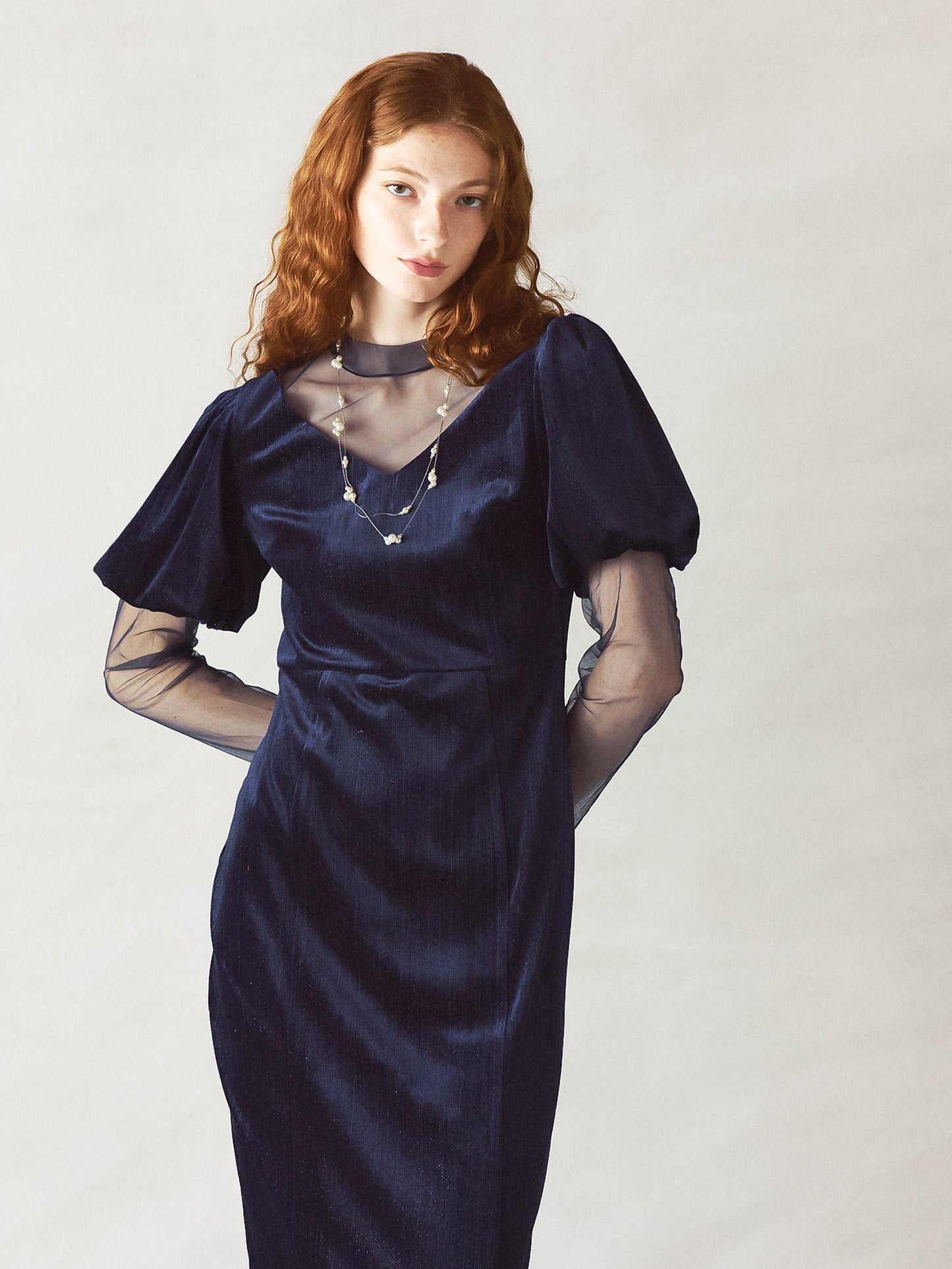 lame velvet dress / ラメベロアドレス