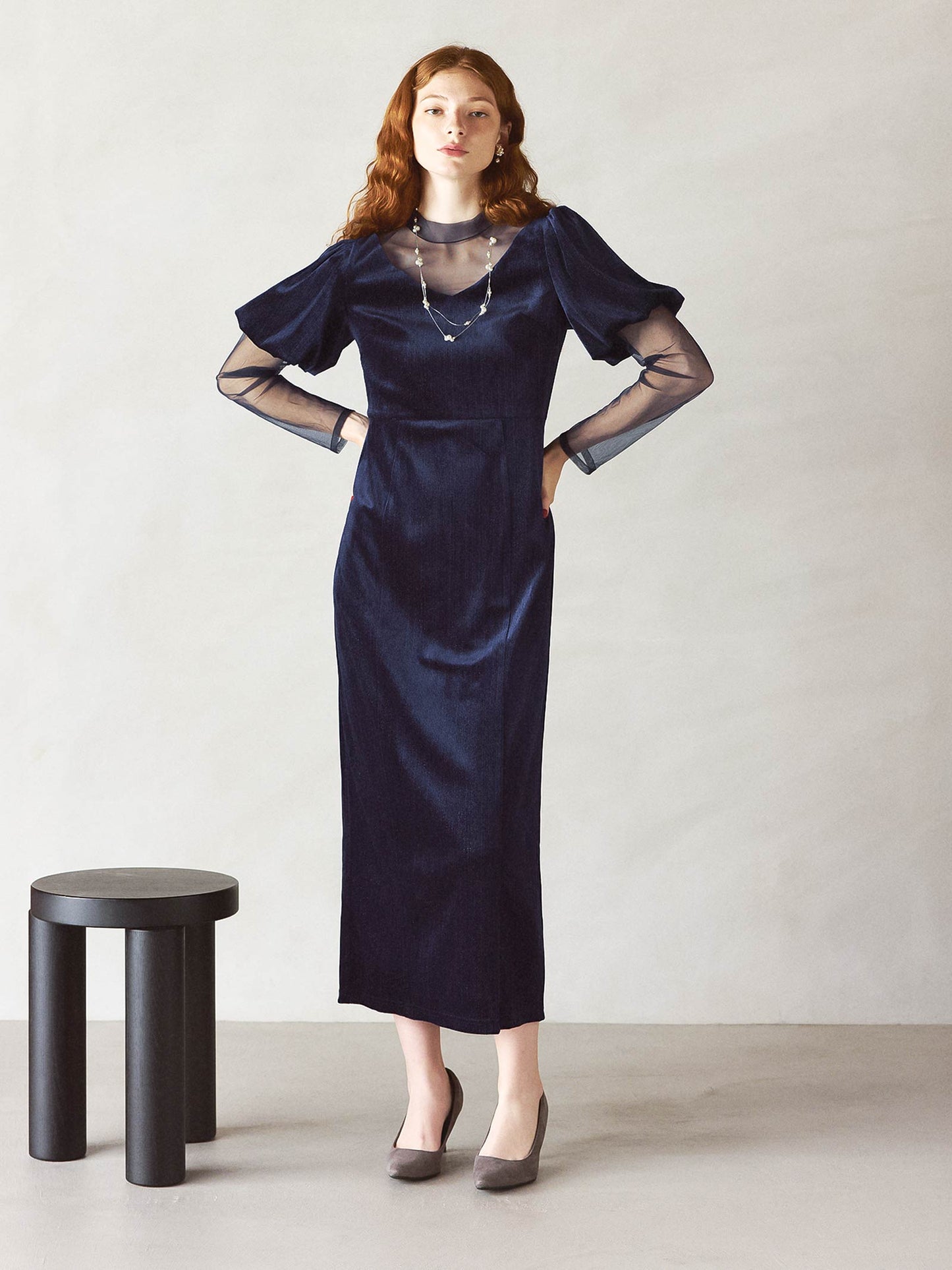 lame velvet dress / ラメベロアドレス