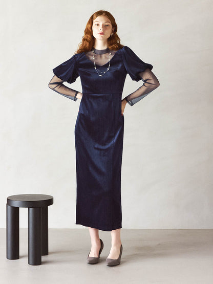 lame velvet dress / ラメベロアドレス