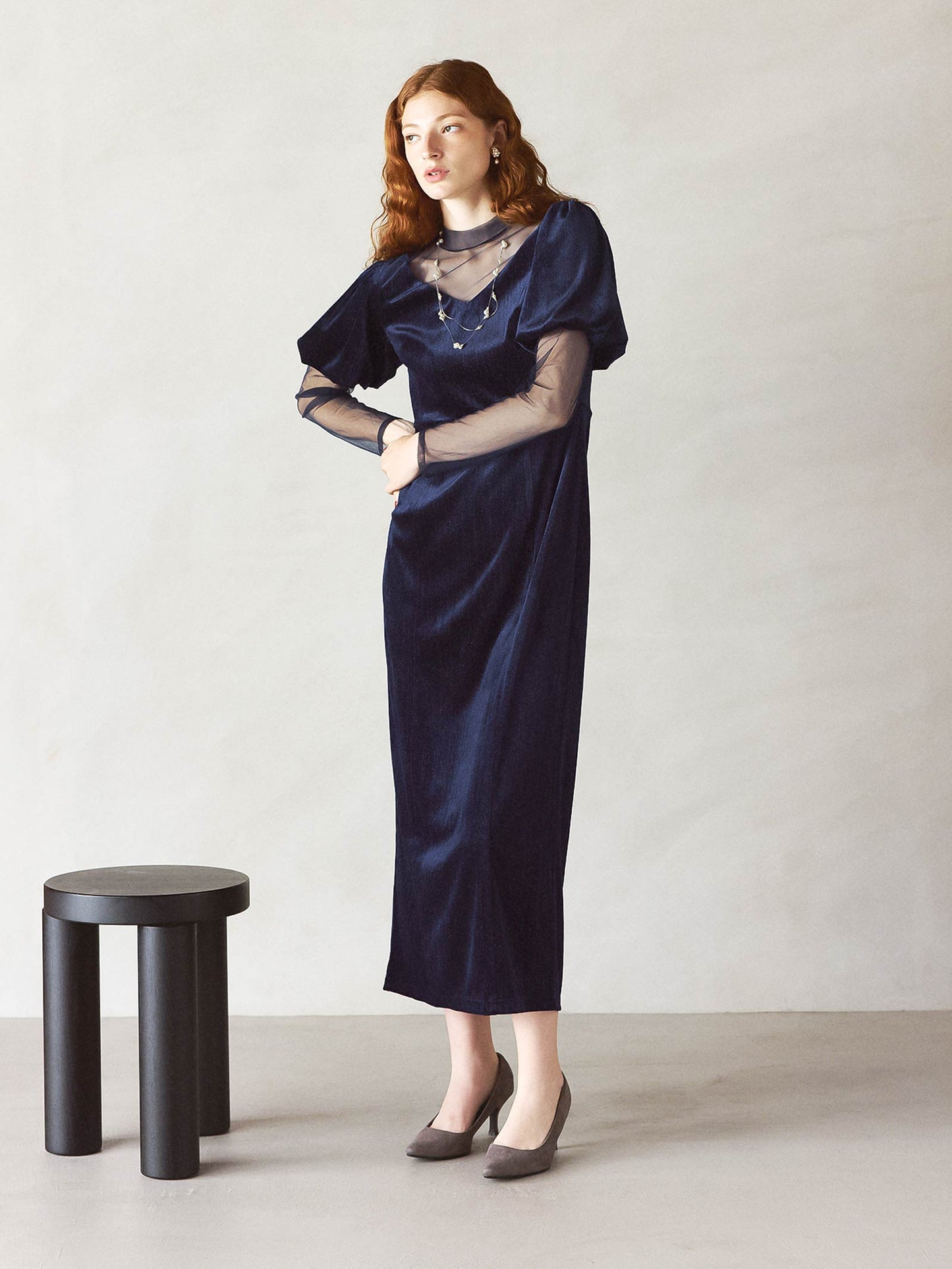 lame velvet dress / ラメベロアドレス