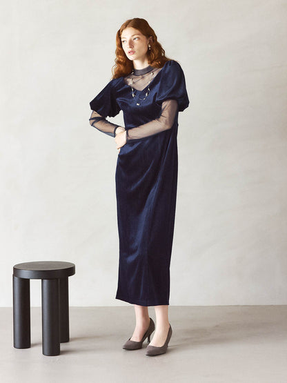 lame velvet dress / ラメベロアドレス