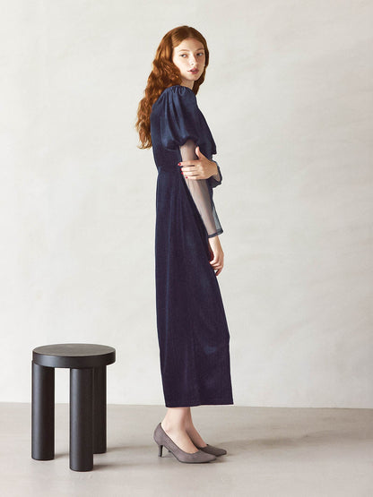 lame velvet dress / ラメベロアドレス