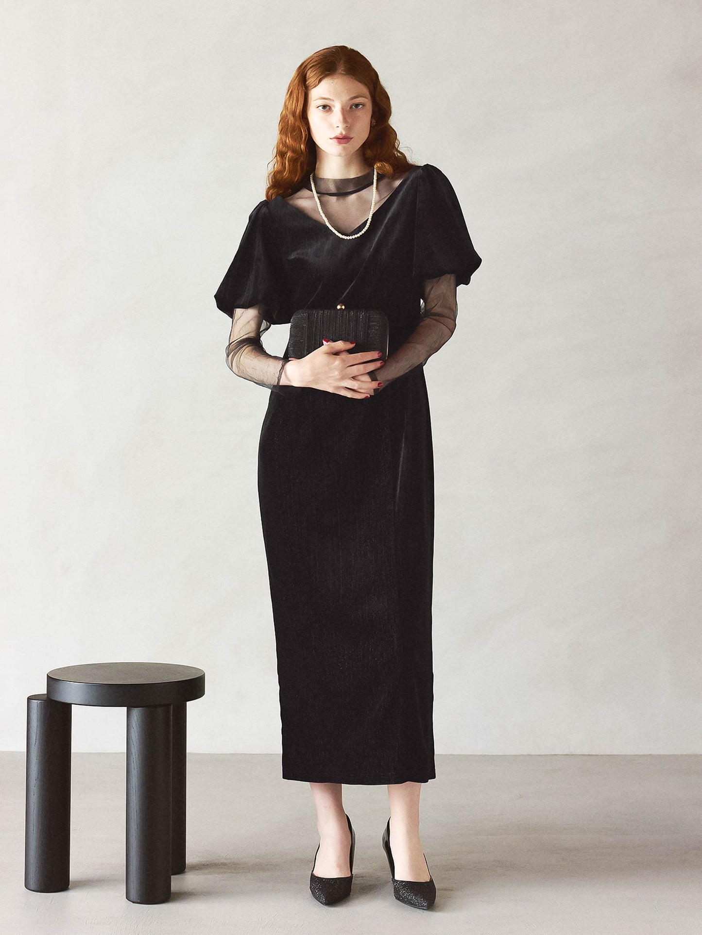 lame velvet dress / ラメベロアドレス