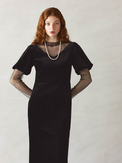 lame velvet dress / ラメベロアドレス