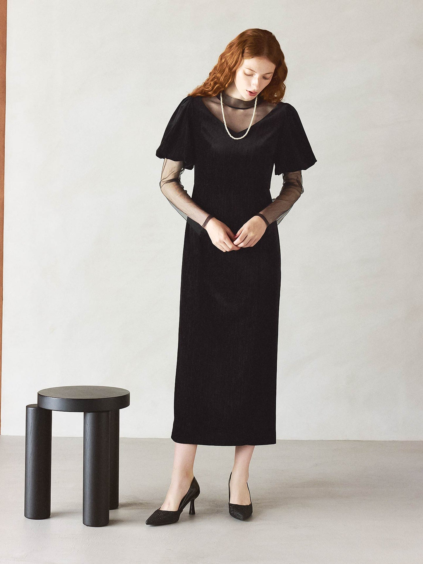 lame velvet dress / ラメベロアドレス