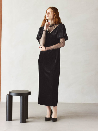 lame velvet dress / ラメベロアドレス