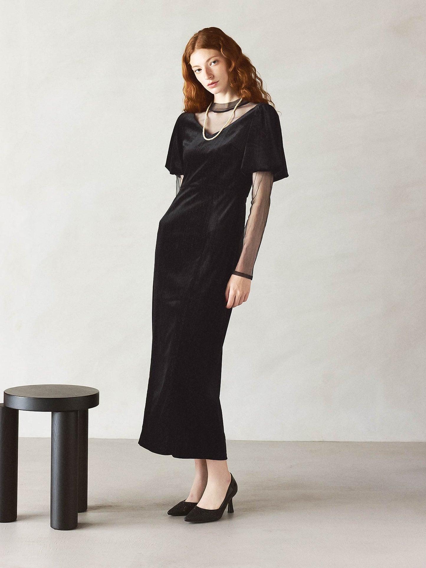 lame velvet dress / ラメベロアドレス