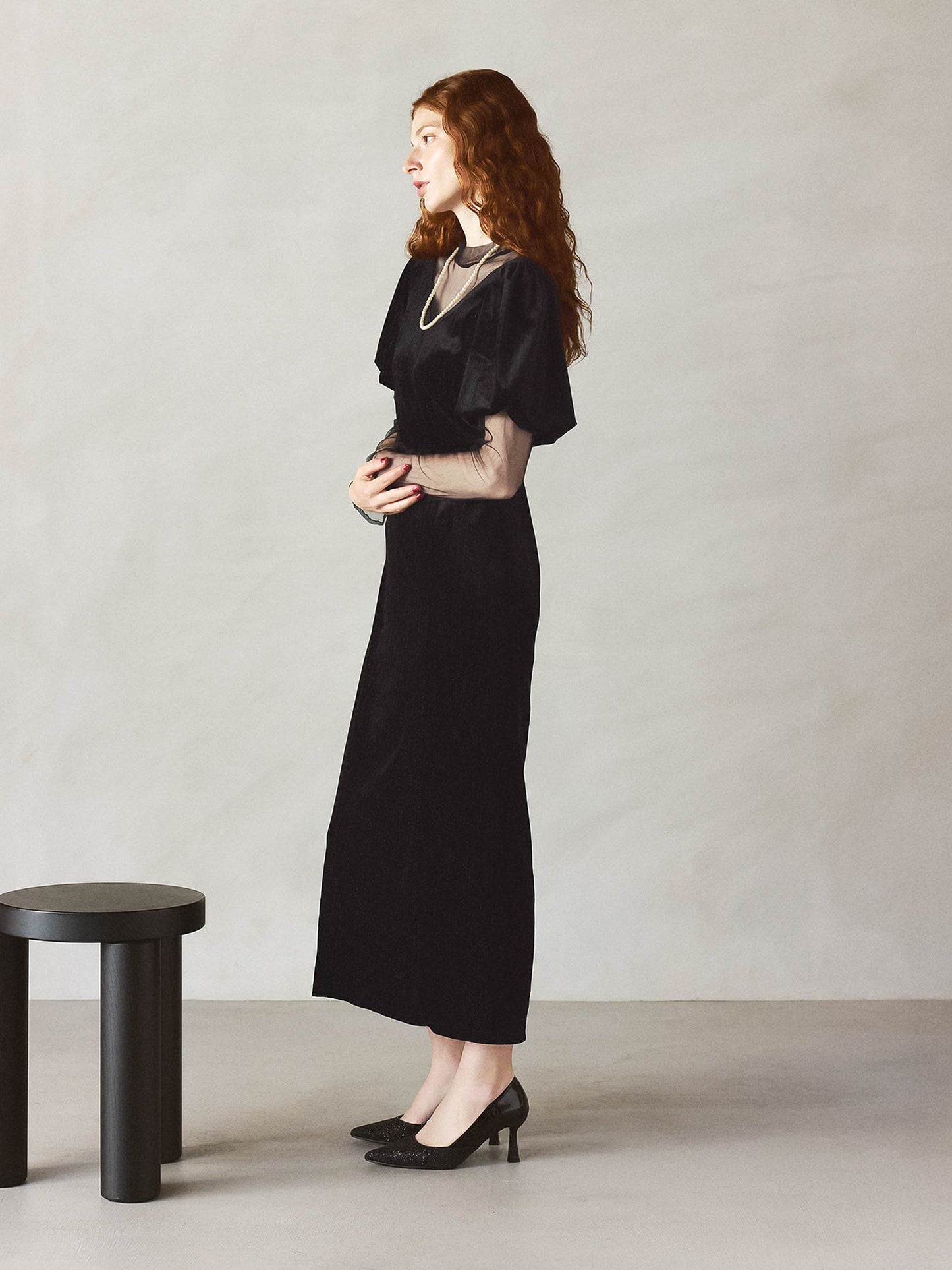 lame velvet dress / ラメベロアドレス