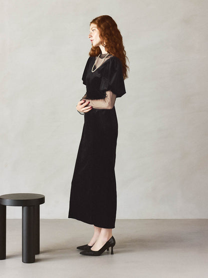 lame velvet dress / ラメベロアドレス