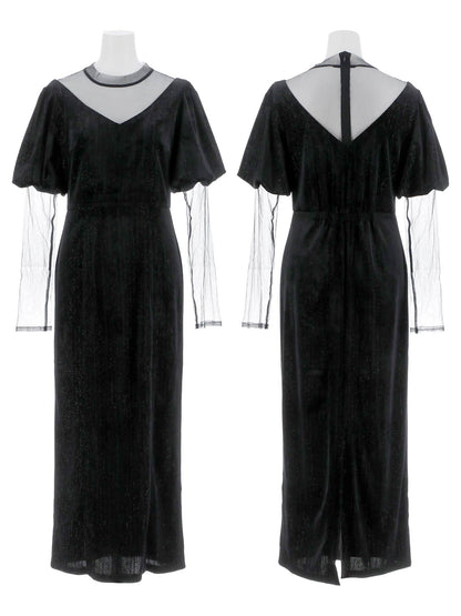 lame velvet dress / ラメベロアドレス