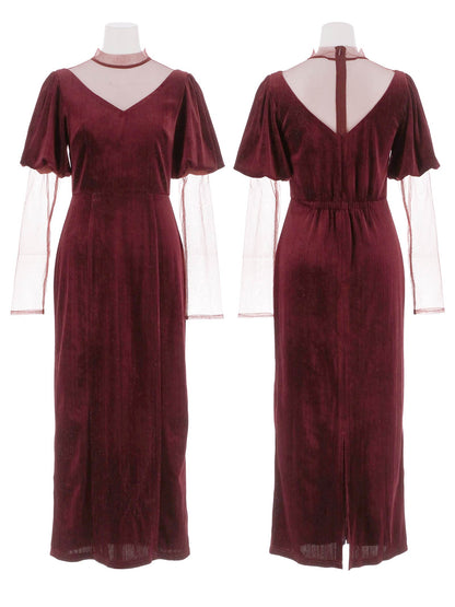 lame velvet dress / ラメベロアドレス