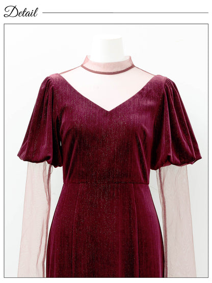 lame velvet dress / ラメベロアドレス