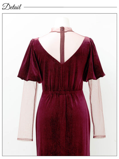 lame velvet dress / ラメベロアドレス