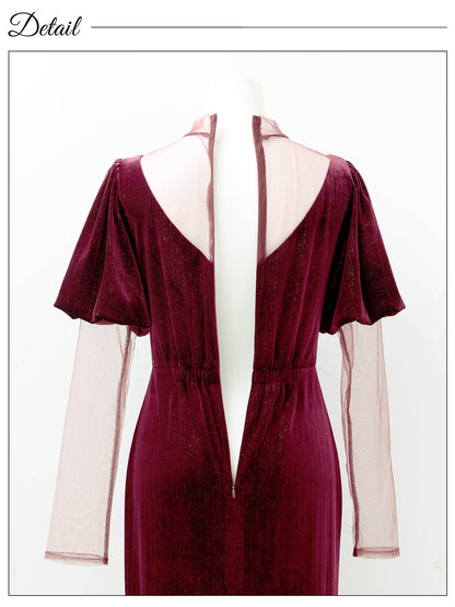 lame velvet dress / ラメベロアドレス