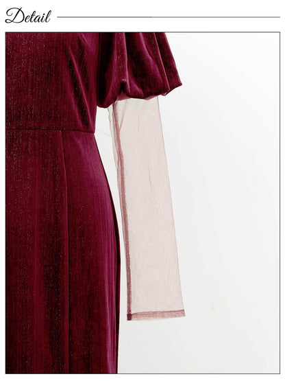 lame velvet dress / ラメベロアドレス