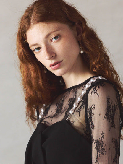 2way pearl strap pants dress / 2wayパールストラップパンツドレス