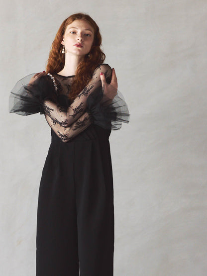 2way pearl strap pants dress / 2wayパールストラップパンツドレス