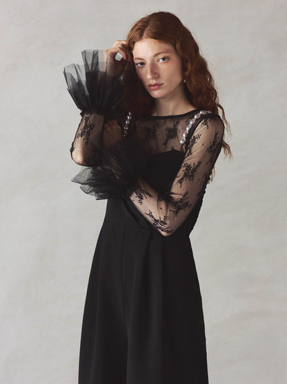 2way pearl strap pants dress / 2wayパールストラップパンツドレス