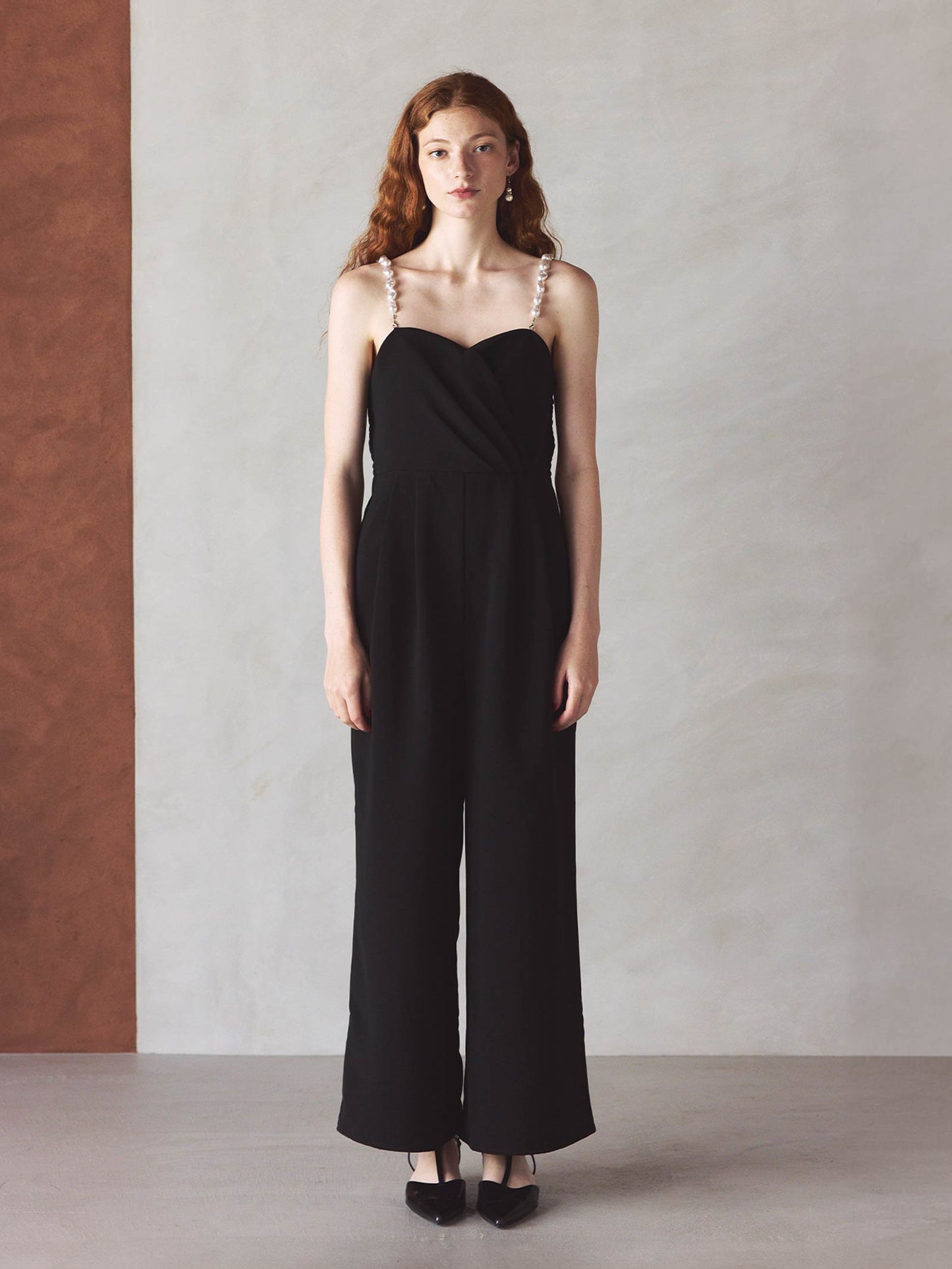 2way pearl strap pants dress / 2wayパールストラップパンツドレス