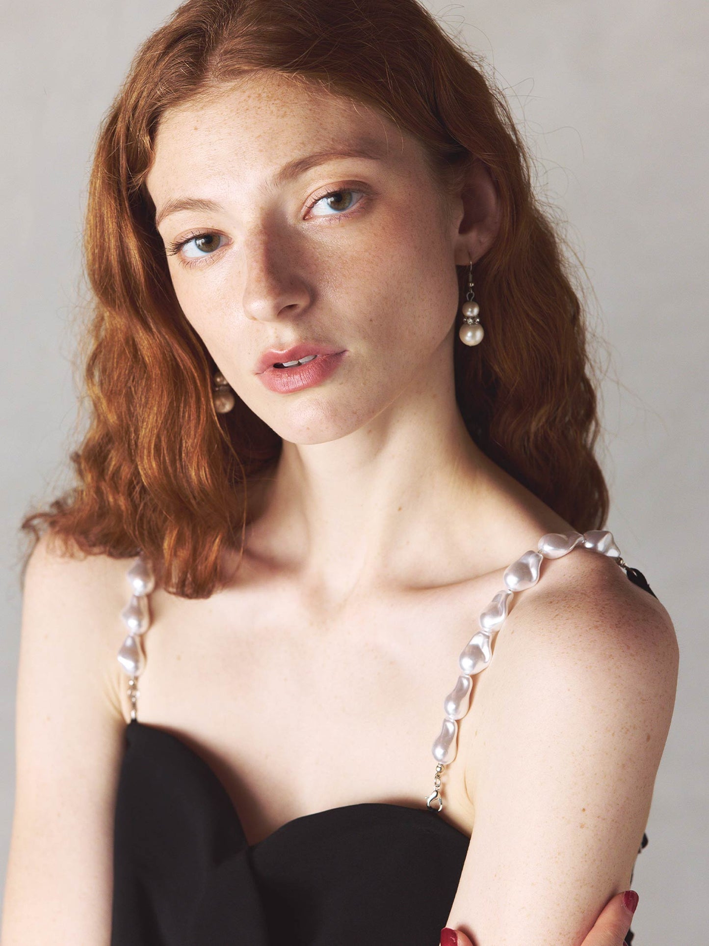 2way pearl strap pants dress / 2wayパールストラップパンツドレス