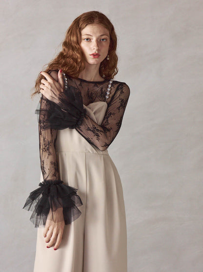 2way pearl strap pants dress / 2wayパールストラップパンツドレス