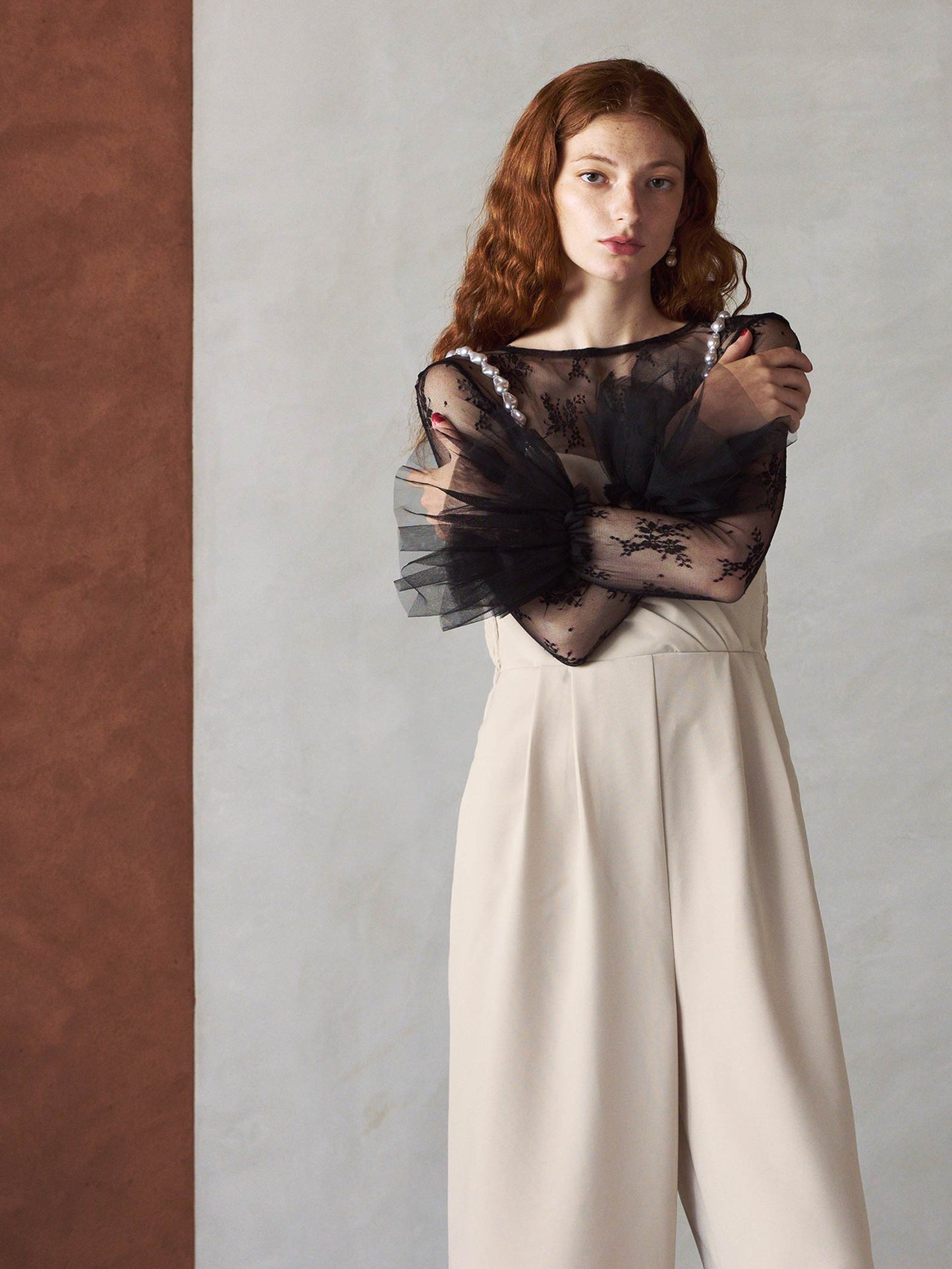 2way pearl strap pants dress / 2wayパールストラップパンツドレス