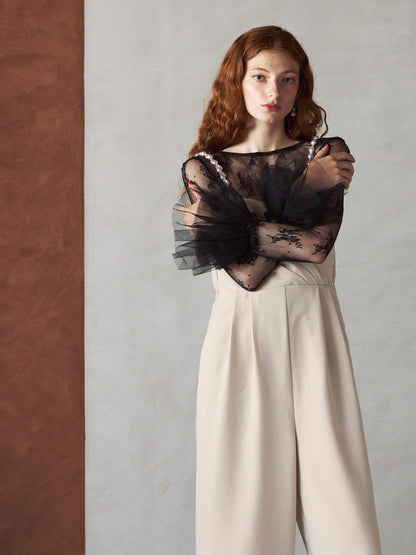 2way pearl strap pants dress / 2wayパールストラップパンツドレス