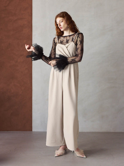 2way pearl strap pants dress / 2wayパールストラップパンツドレス