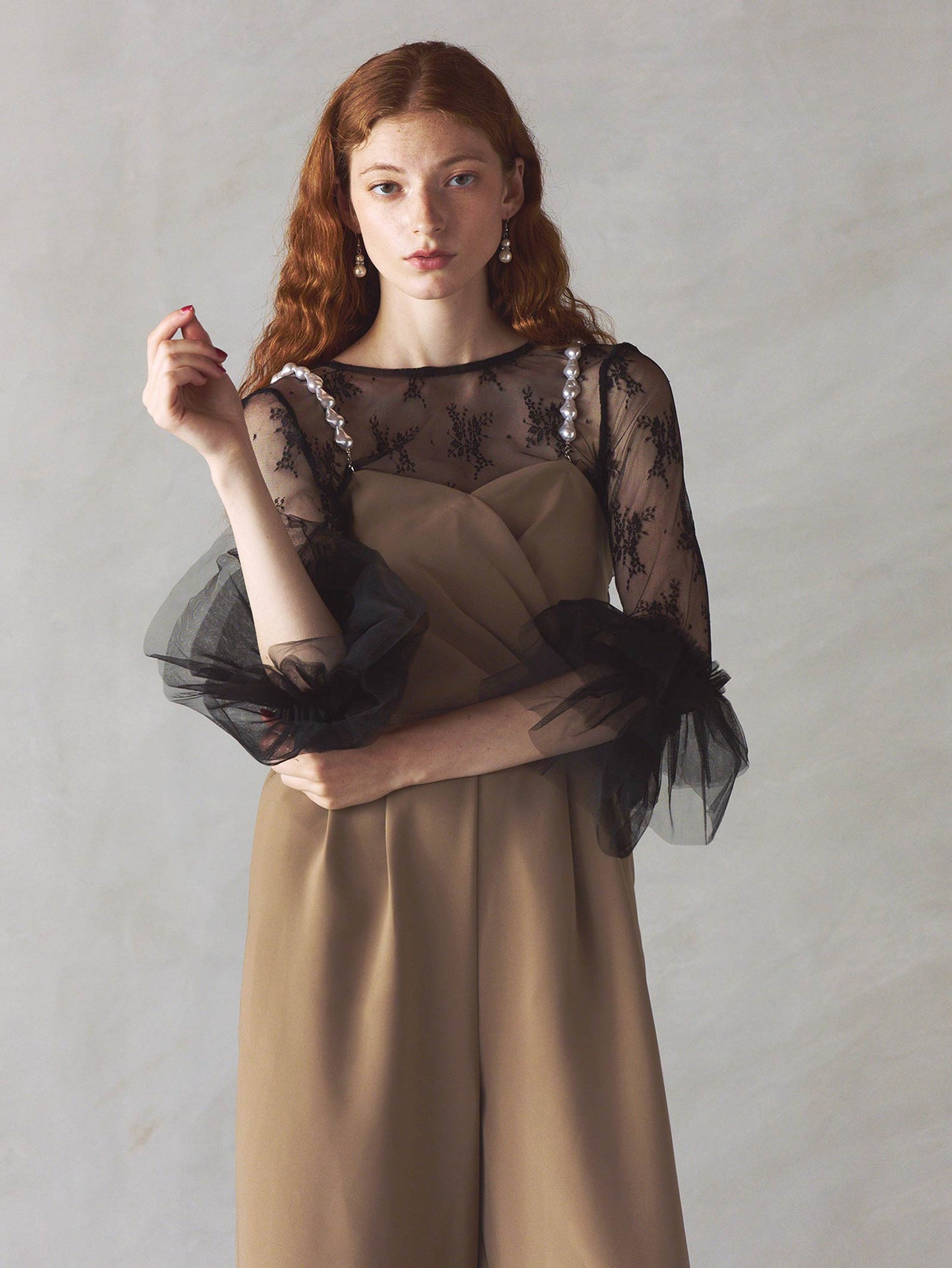 2way pearl strap pants dress / 2wayパールストラップパンツドレス