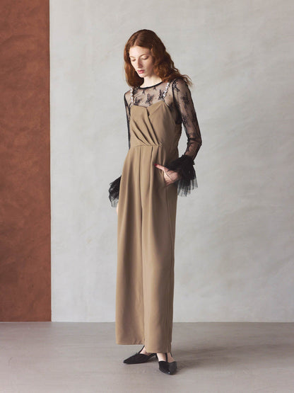 2way pearl strap pants dress / 2wayパールストラップパンツドレス