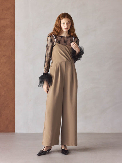 2way pearl strap pants dress / 2wayパールストラップパンツドレス