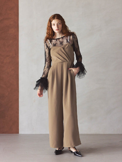 2way pearl strap pants dress / 2wayパールストラップパンツドレス