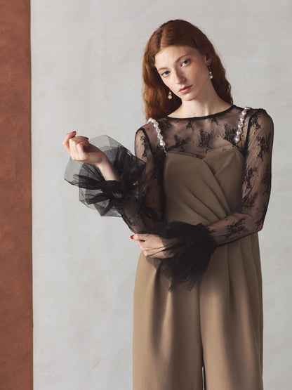 2way pearl strap pants dress / 2wayパールストラップパンツドレス