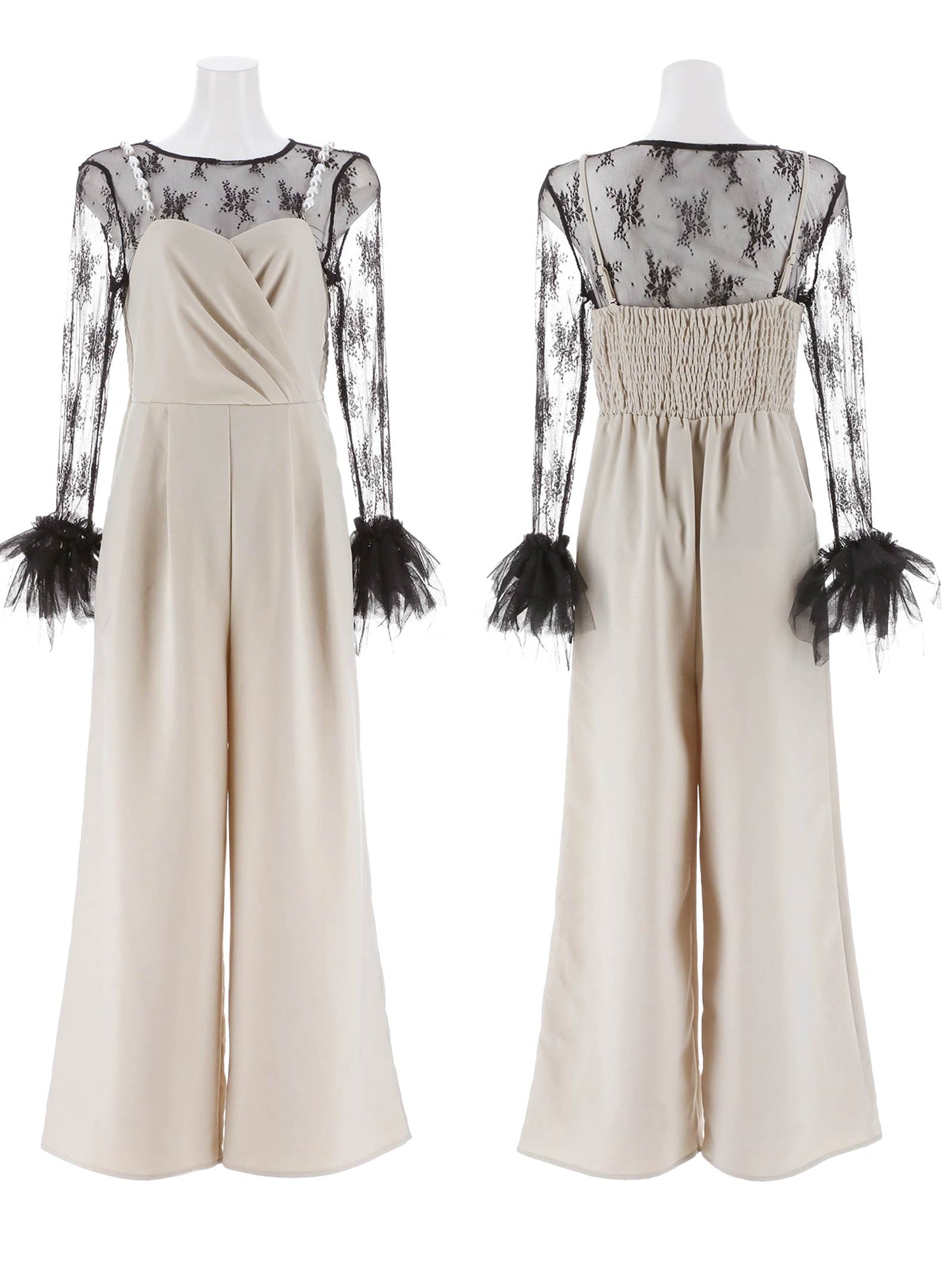 2way pearl strap pants dress / 2wayパールストラップパンツドレス