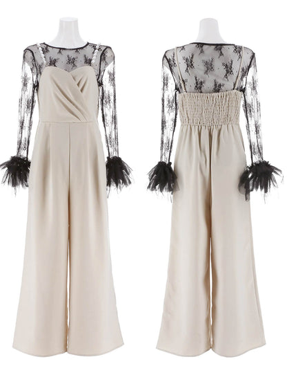 2way pearl strap pants dress / 2wayパールストラップパンツドレス