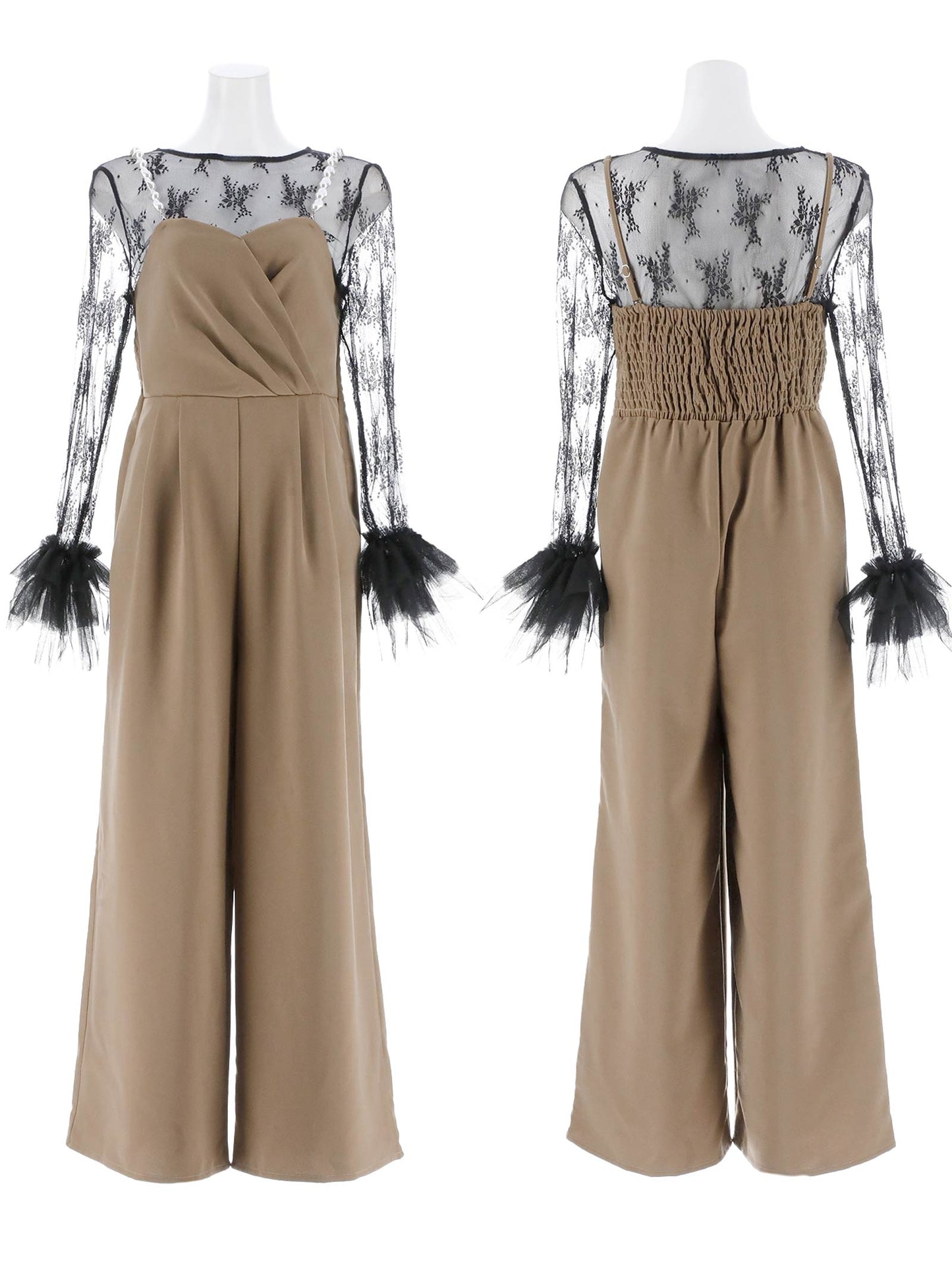 2way pearl strap pants dress / 2wayパールストラップパンツドレス