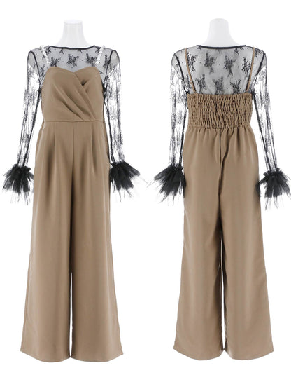 2way pearl strap pants dress / 2wayパールストラップパンツドレス