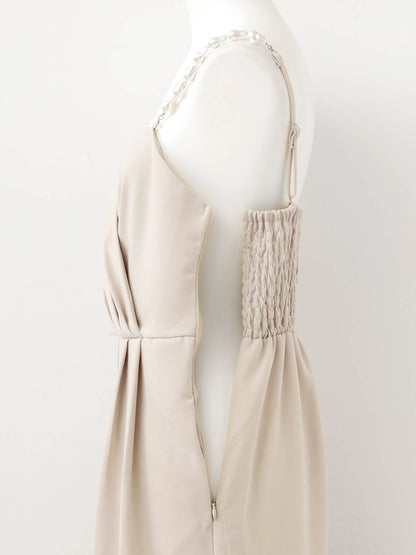 2way pearl strap pants dress / 2wayパールストラップパンツドレス