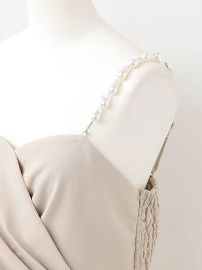 2way pearl strap pants dress / 2wayパールストラップパンツドレス