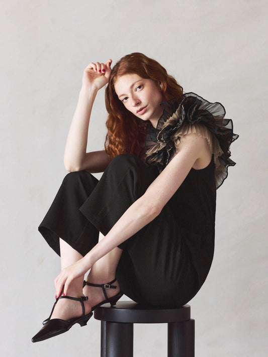 tule motif pants dress / チュールモチーフパンツドレス