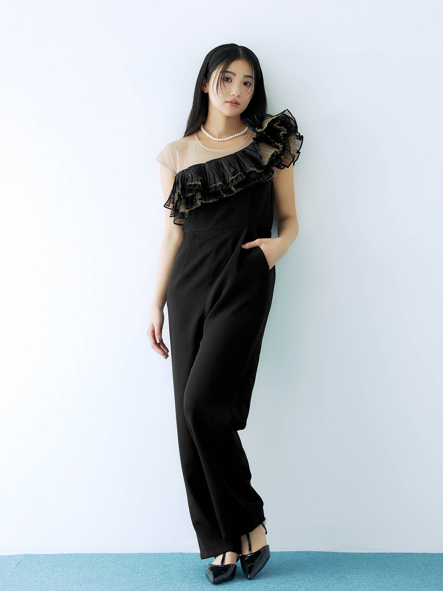 tule motif pants dress / チュールモチーフパンツドレス