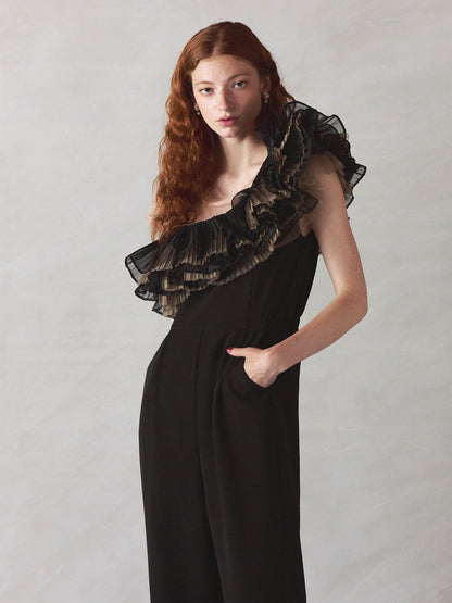 tule motif pants dress / チュールモチーフパンツドレス