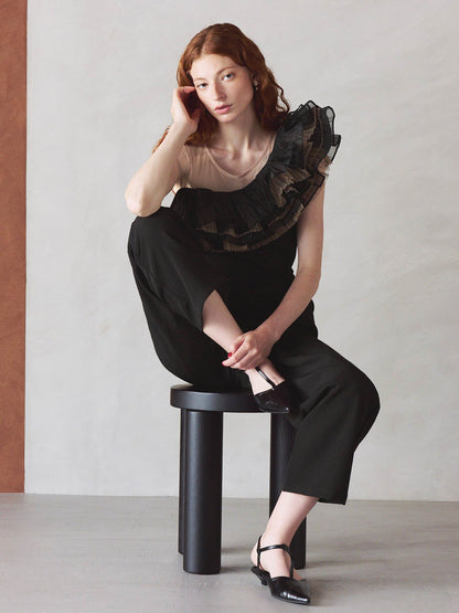 tule motif pants dress / チュールモチーフパンツドレス