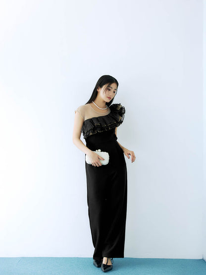 tule motif pants dress / チュールモチーフパンツドレス