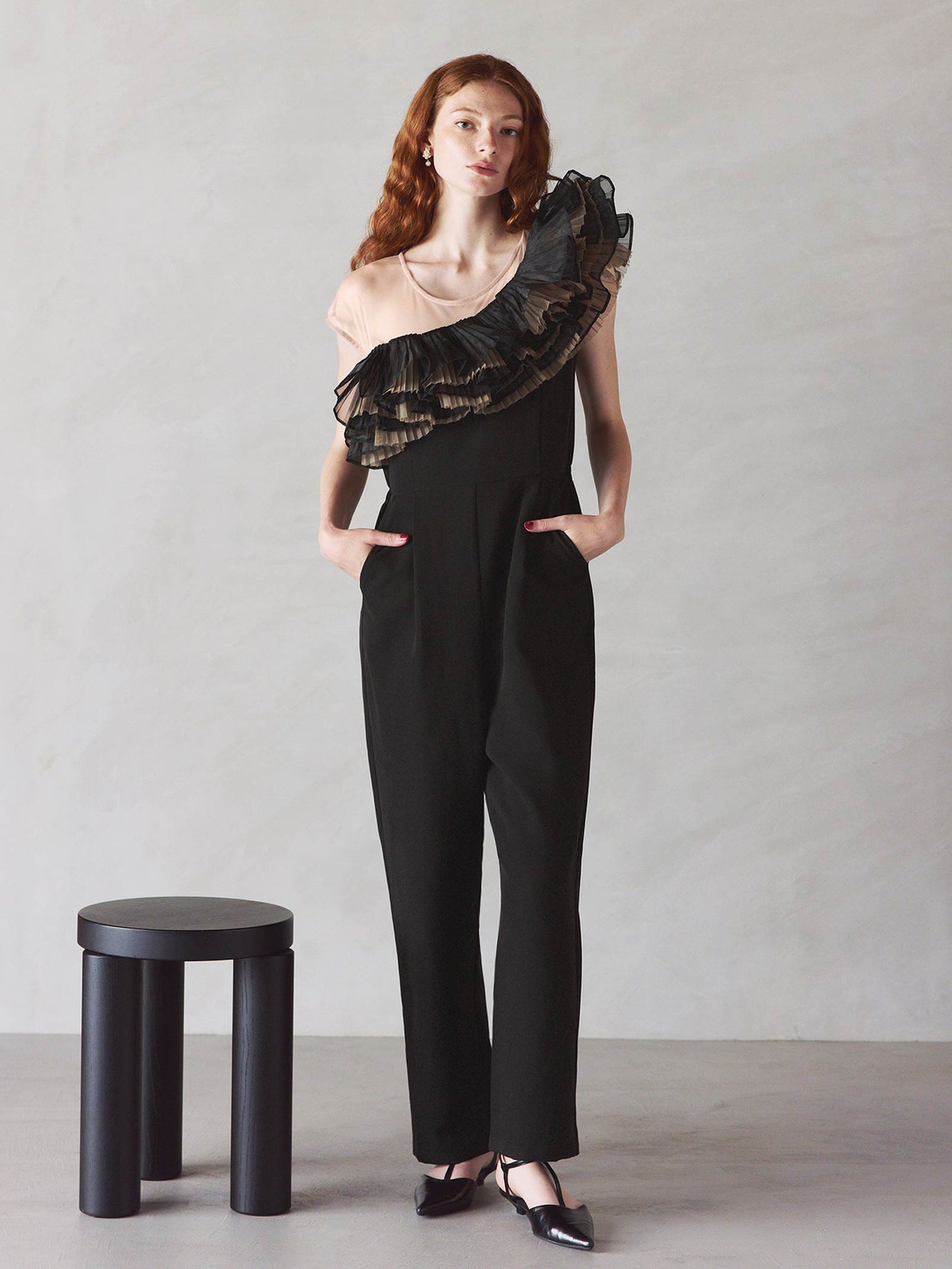 tule motif pants dress / チュールモチーフパンツドレス