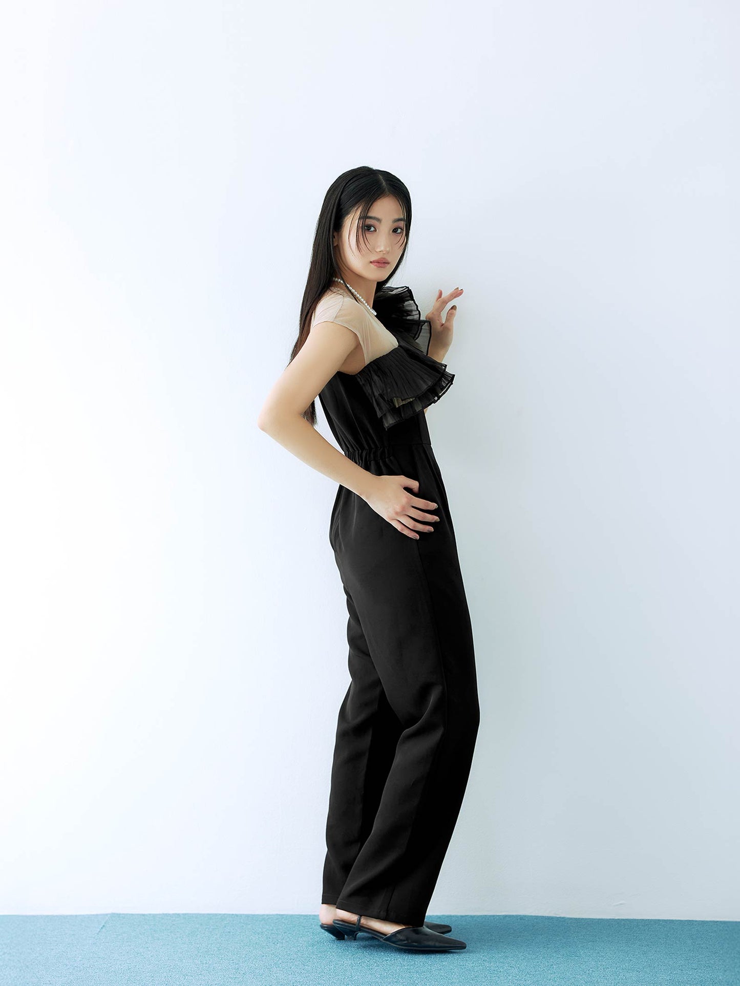 tule motif pants dress / チュールモチーフパンツドレス