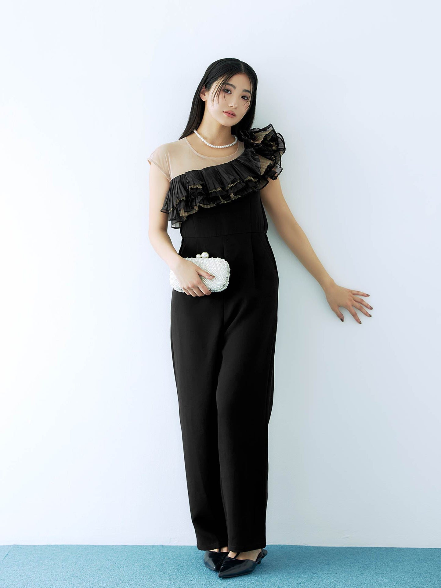 tule motif pants dress / チュールモチーフパンツドレス
